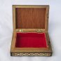 Wood Inlay Card Box, Floral & Geometric Design, Holds One Deck