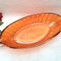 Marigold Relish Dish Imperial Pillar Flute Carnival Glass Bowl