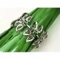 Leafy Links Chunky Bracelet Vintage Silvertone Ladie's Jewelry