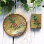 Cloisonne 3-Piece Cigarette Set - 2 Boxes, Ashtray - Vintage Decor