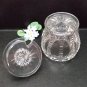 Cut Crystal Mustard with Lid and Spoon