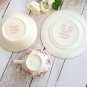 Johnson Bros 6-Pc Old Bradbury Red & White China Made in England