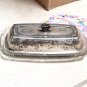 Silver Plated Butter Dish Vintage Silver and Glass Dish