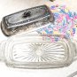 Silver Plated Butter Dish Vintage Silver and Glass Dish