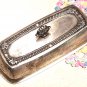 Silver Plated Butter Dish Vintage Silver and Glass Dish