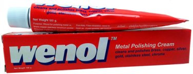 RED WENOL All Metal Stainless Brass Cooper Chrome Polish remove tarnish rust 100g