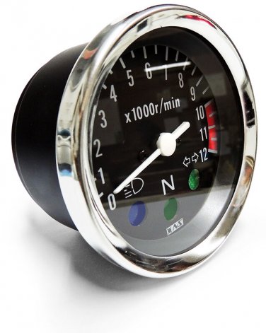 For Suzuki Chopper Custom Cafe Racer Drag Old School Classic Vintage Tachometer