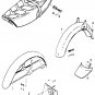 For Suzuki A50 AC50 AS50 AC70 AC80 AS80 AC90 AS90 A100 AC100 AS100 Rear Fender