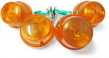 For Honda C90 C70 C65 C50 Complete Set of 4 Winker 6V Turn Signal Lamps BrandNew