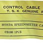 Genuine Honda SL100 XL100 CB100 CL100 S110 CG125 Speedometer Cable NOS Japan