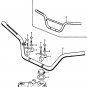 For Honda CB125 CB100 CL125 CL100 CL90 S90 CS90 Handlebar Pipe Ass'y Brand New