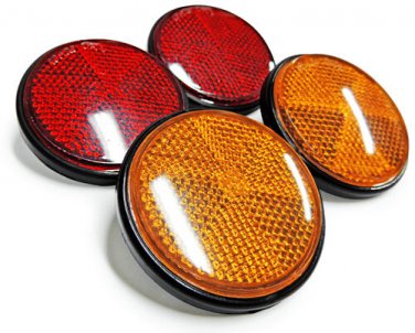 For Suzuki TS400 TS250 TS185 TS75 TS50 TC185 TC125 RV125 RV90 MT50 Reflector Set