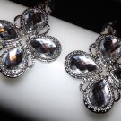 Classic Silver Rhinestone Drop Earrings