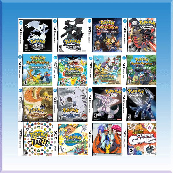 15 POKEMON GAME BUNDLE PACK FOR NINTENDO DSI 3DS DSIXL