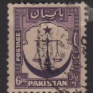 PAKISTAN 1948/57 - Scott 25  used - Scales, Star & Crescent (6-544)