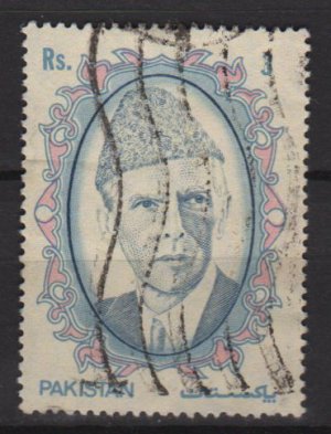 Pakistan 1989 - Scott 712 used - 1r, Mohammad Ali Jinnah (6-568)