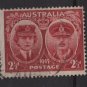 Australia 1945  - Scott 197 used - 2.1/2p, Duke & Duchess of Gloucester  (S-620)
