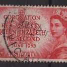 Australia 1953  - Scott 259 used - 3.1/2p, Queen Elizabeth II coronation (S-622)