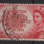 Australia 1953  - Scott 259 used - 3.1/2p, Queen Elizabeth II coronation (S-622)