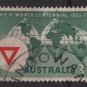 Australia 1955  - Scott  283  used - 3.1/2p, YMCA cent. (S-628)