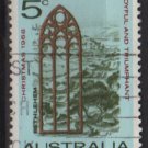 Australia 1968  - Scott  445 used - 5p, View of Bethlehem, Christmas (T-722)