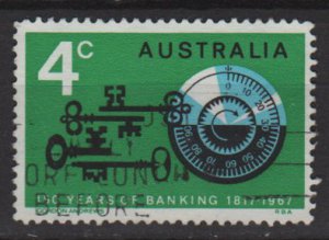 Australia 1967  - Scott  425 used -  4c, Banking (6-660)