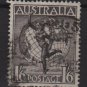 Australia, Airmail,  1949  - Scott  C6 used -  1sh6p, Mercury & Globe (6-680)