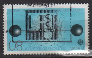 Germany 1983 -  Scott 1393  used - 80pf, Europa, Electromagnetic waves (7-10)