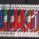 Germany 1989 -  Scott 1572  used - 100pf, Flags, European Parliament elections (7-30)