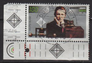 GERMANY 1995 - Scott 1900 used - 100pf, Radio centenary, G. Marconi  (7-38)