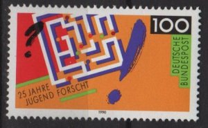 Germany 1990 - Scott 1597 MNH-  100pf,  Youth Science & Technology competition (7-61)