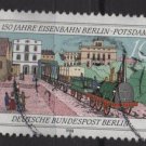 Berlin 1988 -  Scott 9N573 used  - 10 pf,  Berlin Postdam Railway 150th Anniv (7-107)