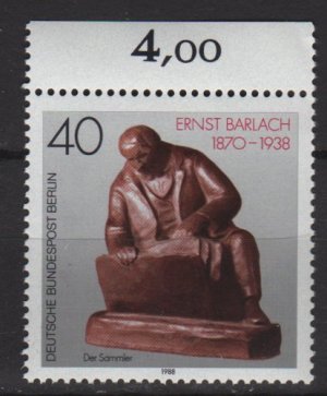 Berlin 1988 -  Scott 9N574  MNH - 40 pf,  The collector by Ernst Barlach (7-115)