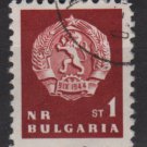 Bulgaria  1963  - Scott  1253 CTO  -  1s, Lion emblem (7-247)