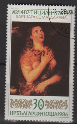 Bulgaria 1987 - Scott 3218 used - 30s, paintings by Titian(8-96)