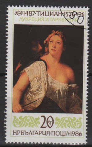 Bulgaria 1987 - Scott 3217 used - 20s, paintings by Titian  (8-94)