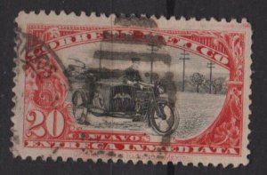 Mexico SPECIAL DELIVERY 1923 - Scott E2 used - 20c, Motorcycle Postman    (Ru-603)