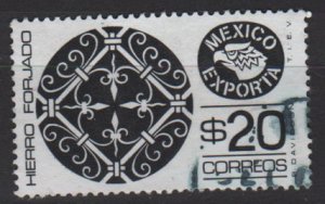 Mexico 1975/87 - Scott 1127  used  - 20p,  Export emblem & Wrought iron (8-321)
