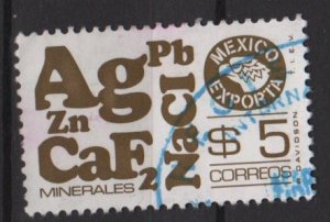 Mexico 1975/87 - Scott 1120a  used   - 5p,  Export emblem &  minerals (8-310)