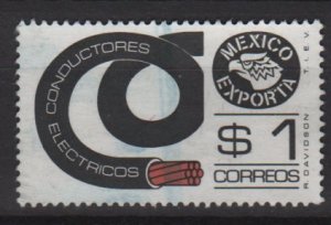Mexico 1975/87 - Scott 1116 used   - 1p,  Export emblem &  electrical conductors (8-307)