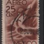 Mexico  Airmail  1944 - Scott C141 used - 25c, Symbol fo flight (7-316)
