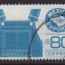 Mexico  1986/87  - Scott  1469 used  - 80p,  export emblem & denims overalls (3-22*)