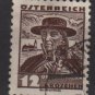 Austria 1934/35 - Scott  360  used -  12g,  Upper Austria  costume  (8-377)