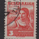 Austria 1934/35 - Scott  355 used - 3g, Burgenland costume (8-370)