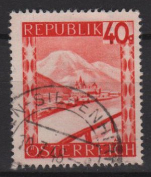 Austria 1947/48  -  Scott  506  used -   40g, Scenic View,  Mariazell Styria (8-450)