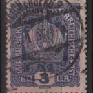 Austria 1916/18 - Scott 145 used - 3h, Austrian Crown (8-491)