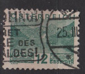 Austria 1932 - Scott 341 used - 12g,  Scenic view, Traunsee (8-462)
