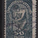 Austria  1919/20 -  Scott 215 used  - 50h, Allegory of New Republic (8-530)