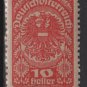Austria  1919/20  -  Scott  205a  MH -  10h, Coat of Arms (8-542)