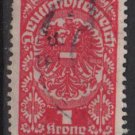 Austria  1919/20  -  Scott  217  used -  1k, Coat of Arms (8-551)
